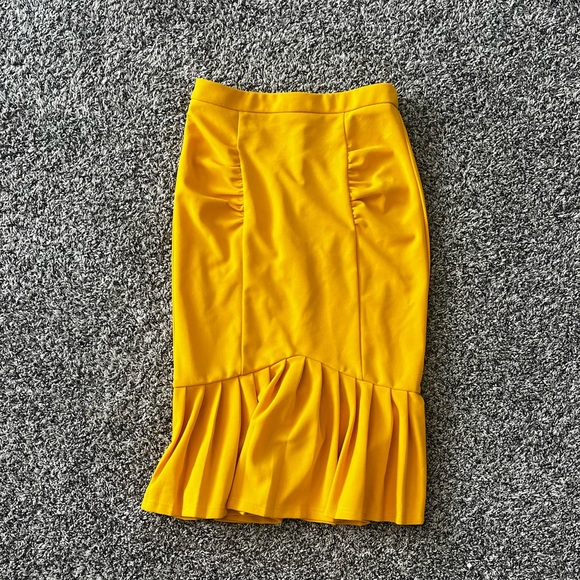 Belle Poque Women's Vintage HighWaisted Mermaid Bodycon Pencil Skirt Knee Length - Picture 2 of 2